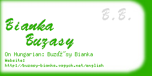 bianka buzasy business card